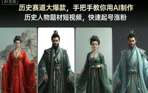 歷史賽道大爆款，手把手教你用AI制作歷史人物題材短視頻，快速起號漲粉